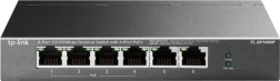 TP-Linki lauaarvutilüliti 6 pordiga 10/100 Mb/s ja 4× PoE+
