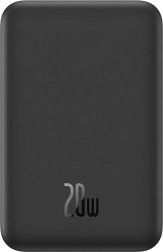 Magnetiline mini powerbank BASEUS 5000 mAh MagSafe’iga, USB‑C 20 W, must