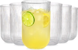 Vilde 400 ml klaaside komplekt, 6 tk – soonilised läbipaistvad joogiklaasid