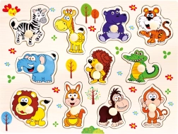 Bino puidust safari pusle 11 tükki