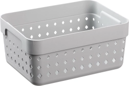 Hoiukorv Seoul taaskasutatud plastist 15,8 × 11,8 × 7,3 cm, hall