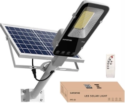 Superfire päikeseenergial töötav tänavavalgusti kaugjuhtimispuldiga, 1400 lm, 20000 mAh, IP65