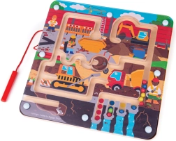 Magnetiline labürint „Ehitusplats” Bigjigs Toysilt