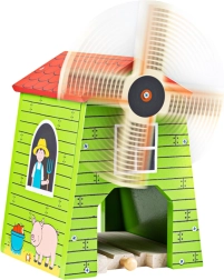 Bigjigs Rail puidust tuuleveski puidust rongirajale