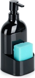 Nõudepesuvahendi dosaator käsna lahtriga, must 500 ml