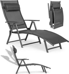 Kokkupandav aiapuhketool reguleeritava seljatoega, hall, MultiGarden