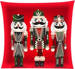 Plüüsist padjapüür 40 × 40 cm, NUTCRACKER motiiviga – Vanaisa