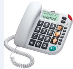 Juhtmega telefon MaxCom KXT 480 BB valge
