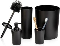 Vilde Black Bathroom Set 4 pcs