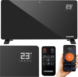 Klaasist elektriradiaator KAMINER ZELVA Wi‑Fi ja kaugjuhtimisega 2500 W