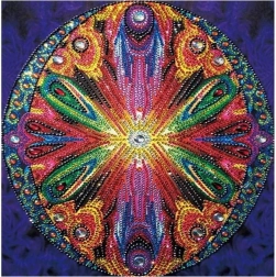 7D teemantmaalimine mandala ring 30 × 30 cm