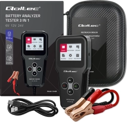 Digitaalne autode akude tester 3‑ühes LCD‑ekraaniga 6 V, 12 V ja 24 V akudele, 30–200 Ah