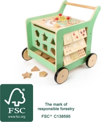 Small Footi puidust käimisabi ja motoorikakuubik lastele