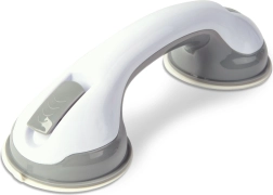 White Bathroom Grab Bar with Suction Cups 30 cm