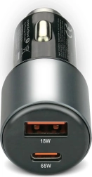 Auto laadija 83 W USB‑C PD ja USB‑A QC3.0-ga, must