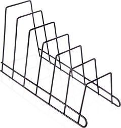 Metallist hoidik kaantele ja taldrikutele, must, 34,5 × 14 × 19 cm