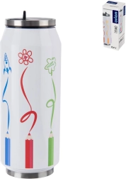 Purgikujuline termokruus värvipliiatsite motiiviga, 500 ml