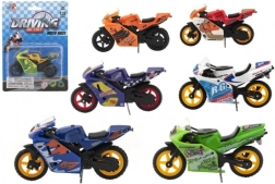 Võidusõidumootorratta mänguasi metall/plast 8 cm
