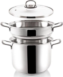 Roostevabast terasest aurupott ANETT 5 l, 3-osaline, 22 cm
