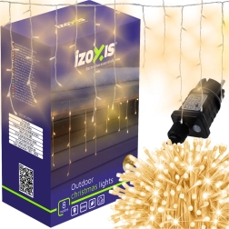 Valguskett IZOXIS 300 LED-iga, välgatus-efektiga (FLASH), soe valge, 15 m