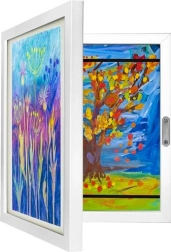 Laste joonistuste A4 avanev raam – mahutab kuni 150 tööd