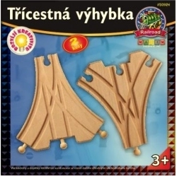 Kolmekäiguline pöörang puidust rongiradadele – 2 tk
