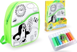 Värvitav seljakott Mutike rohelise taustaga 30 cm + 8 vildikat