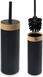 Toilet brush with stand black