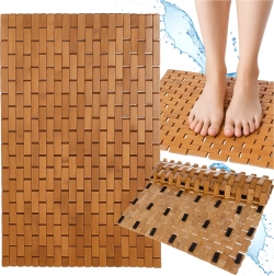 Bambusest libisemisvastane vannitoamatt RUHHY 80 × 50 cm