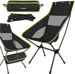 Trizand kokkupandav kalastustool 41 × 52 × 86 cm must