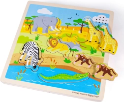Puidust puslemäng Safari heliefektidega