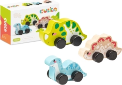 Lõbusad dinosaurused – puidust komplekt, 3 osa