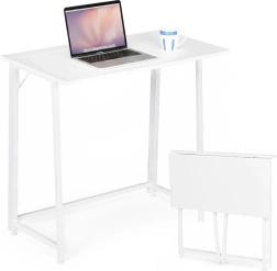Kokkupandav arvutilaud 80 × 45 cm, valge, modernhome