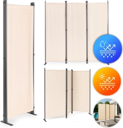 Kokkupandav aia- ja toasirm 3 paneeliga 167x164 cm beež MultiGarden