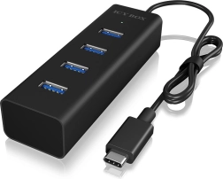 ICY BOX 4 pordiga USB‑C hub (USB 3.0, 5 Gbit/s)