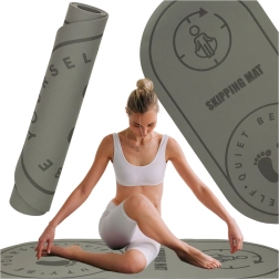 Fitnessmatt jooga ja hüppamise harjutamiseks, hall, 125x61,5x0,6 cm
