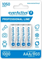 Laetavad patareid AAA R03 1050 mAh, blister 4 tk
