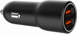 Kahe USB-A pordiga autolaadija QC3.0 36 W, must