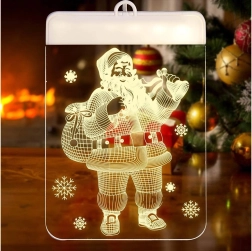 Jõulune 3D klaasist aknakaunistus