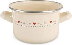 Emailitud pott TONCA 16 cm, 1,4 l – kreemjas