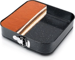 Laiendatav ruudukujuline granitkattega koogivorm 28 × 28 × 6,8 cm