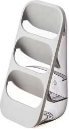 Nõude kuivatusalus söögiriistadele koos korraldajaga, 3 sektsiooni