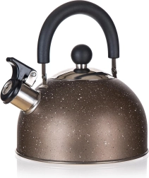 Stainless Steel Teakettle 1.7 l GRANITE Brown with Whistle