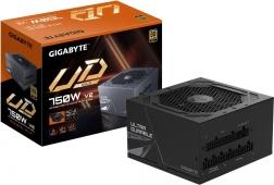 Gigabyte UD750GM PG5 V2 750 W ATX 3.1 toiteplokk, 80 Plus Gold, täielikult modulaarne