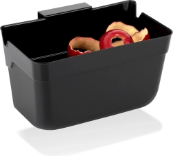 Riputatav biojäätmete prügikast uksele, must, 2,5 l (22,5 × 15 × 13,5 cm)