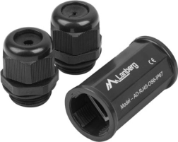 Veekindel varjestatud ühendusmuhv RJ45–RJ45 Cat.6 IP67