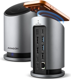 Mitmeotstarbeline USB-C jaotur 9‑in‑1 juhtmevaba laadimisega 15 W AXAGON HMC-WL9