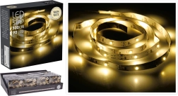 LED-valgusriba 3 m, 90 LED-i, soe valge, patareitoitel