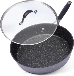 Granite non-stick pan with lid 28 cm