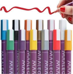 MAALEO akrüül-dekoratiivmarkerid, 12 värvi